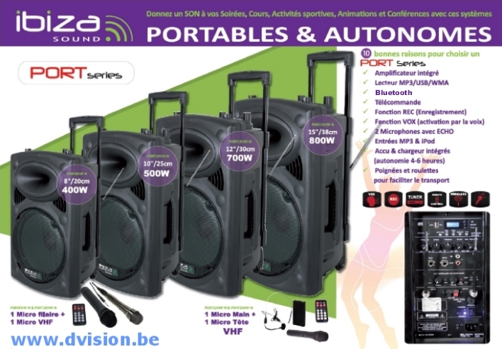 Ibiza PORTHAND12-2 Microfono Portatile Senza Fili VHF 203